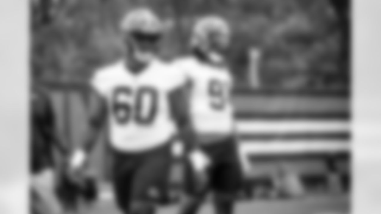Defensive lineman Jabari Taylor (60) during practice on the first day of Rookie Minicamp at CrossCountry Mortgage Campus on May 12, 2023.