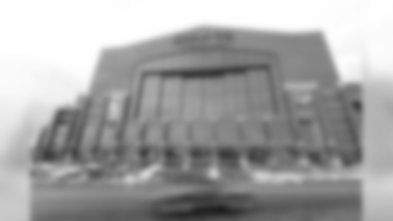 Lucas Oil Stadium hosting the 2014 NFL Scouting Combine.