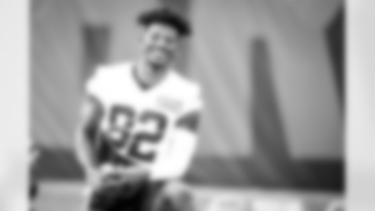 Wide receiver Rashard Higgins (82) during practice on October 14, 2020