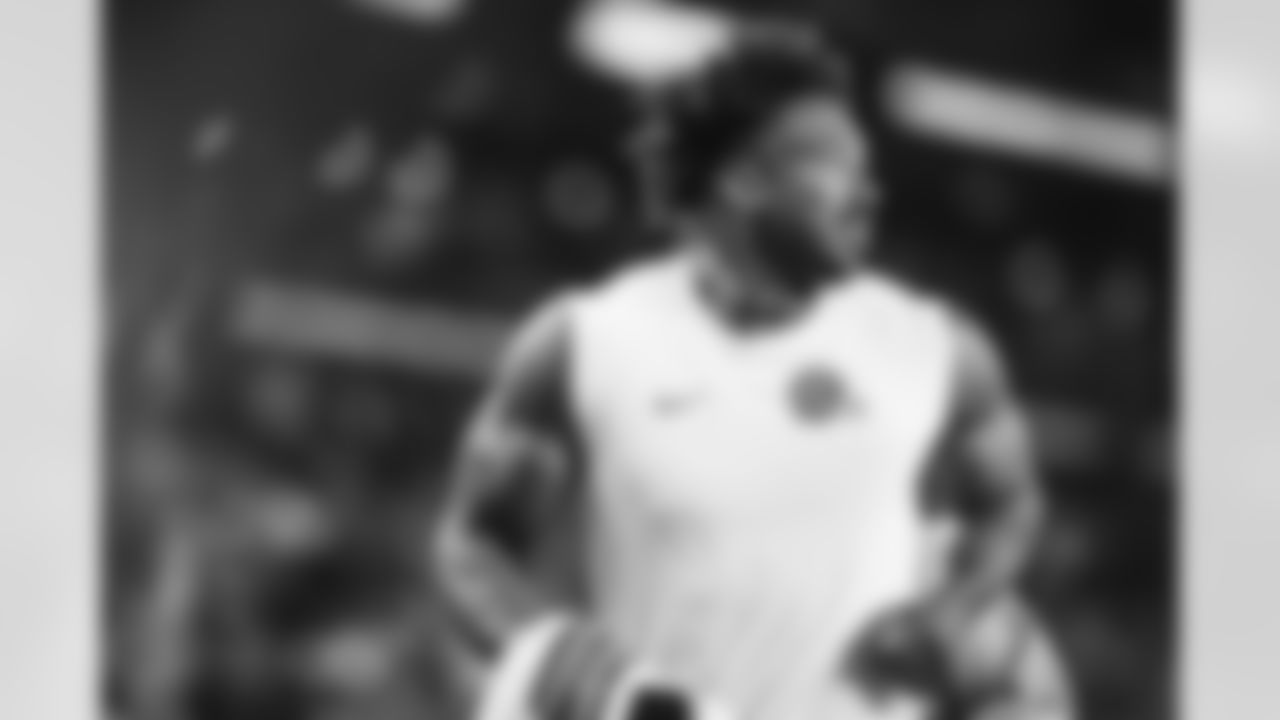 Defensive end Myles Garrett (95) after a preseason NFL football game between the Chicago Bears and Cleveland Browns on August 27, 2022 at FirstEnergy Stadium.