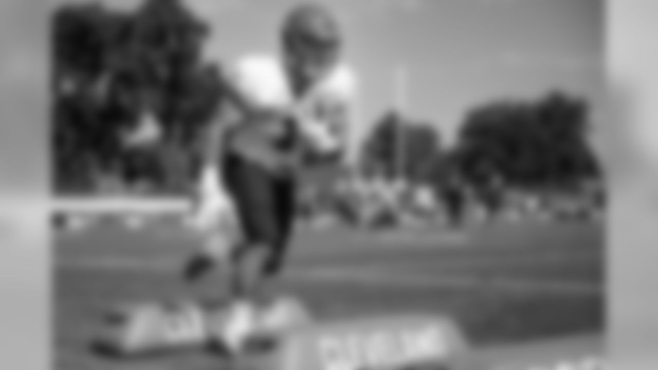 Running Back A.J. Ouellette (1) during the fourth day of training camp on July 28, 2019.