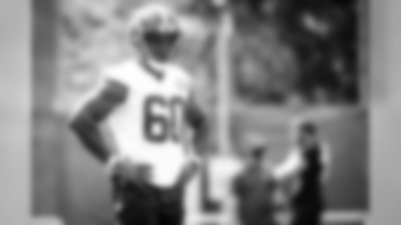 George Obinna (60) during practice on August 14, 2020