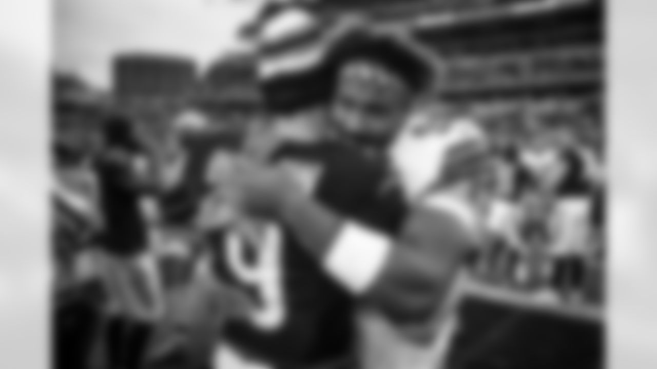 Bengals Quarterback Joe Burrow (9) and Defensive end Myles Garrett (95) after a NFL football game between the Cleveland Browns and Cincinnati Bengals on December 11, 2022 at Paycor Stadium. The Browns lost 23-10.