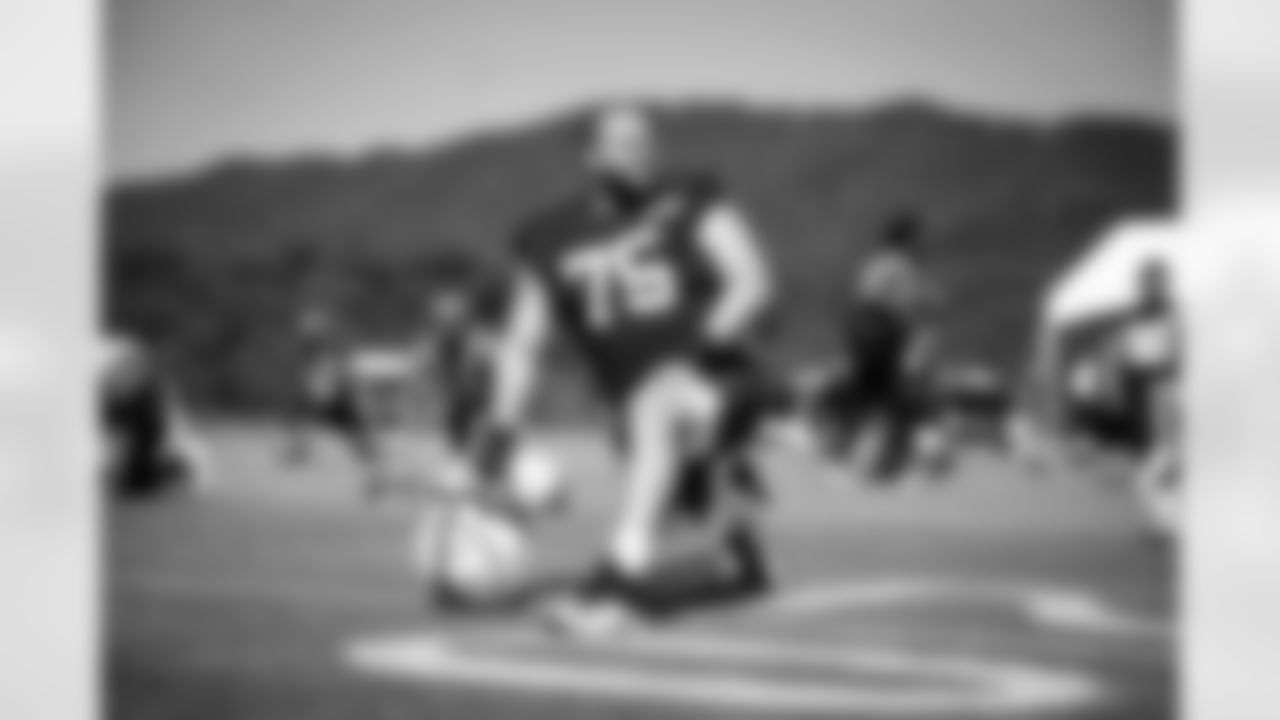 Offensive guard Joel Bitonio (75) during Phase II Fieldwork at The Greenbrier on July 23, 2023.