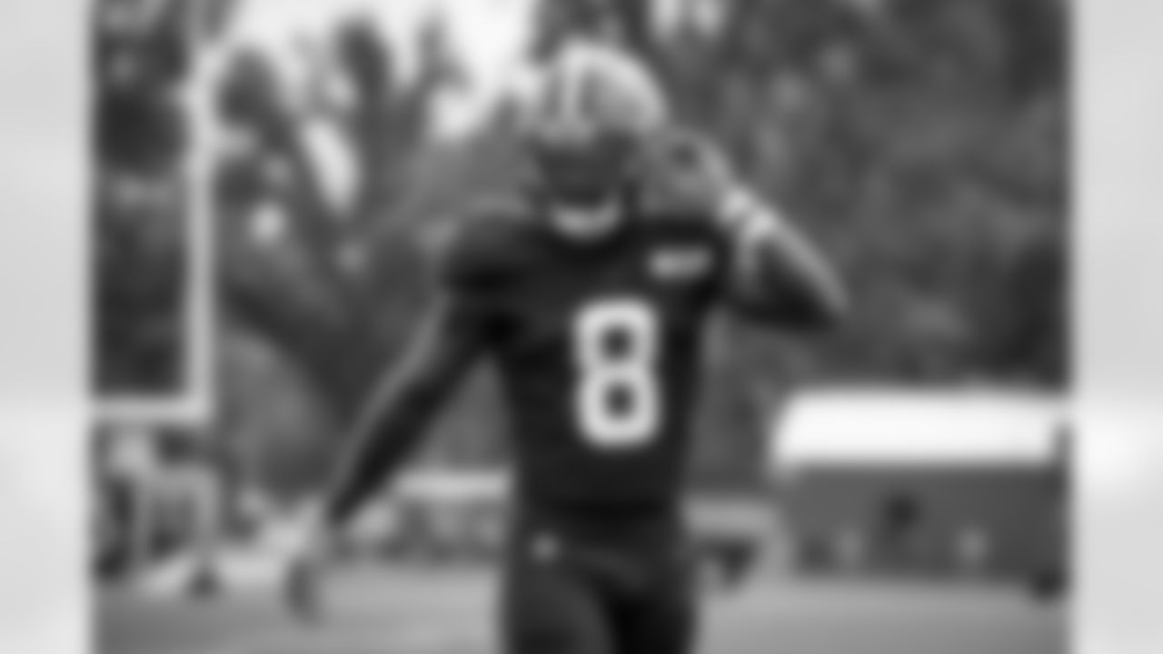 Wide receiver Elijah Moore (8) during Day 7 of Training Camp at CrossCountry Mortgage Campus on August 1, 2023.