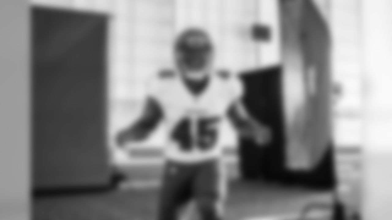 TAMPA, FL - Inside Linebacker Devin White #45 of the Tampa Bay Buccaneers behind the scenes at the 2020 Asset Shoot. Photo By Tori Richman/Tampa Bay Buccaneers