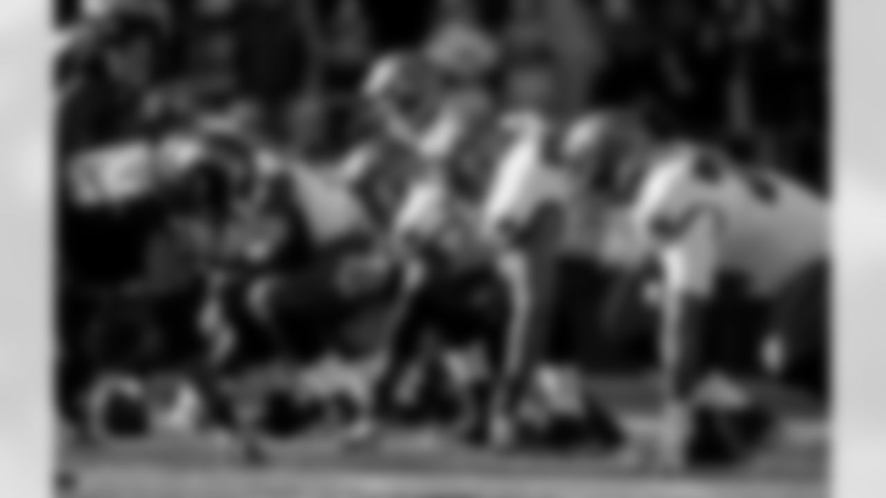 Players line up for the snap