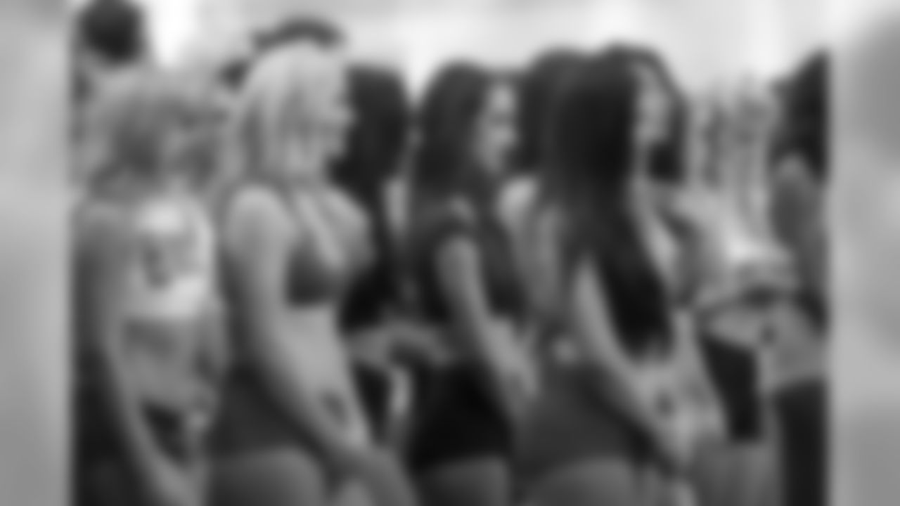 TAMPA, FLORIDA - MARCH 30, 2019: Tampa Bay Buccaneers Cheerleaders Auditions at the AdventHealth Training Center Indoor Facility. (Photo by Matt May/Tampa Bay Buccaneers)