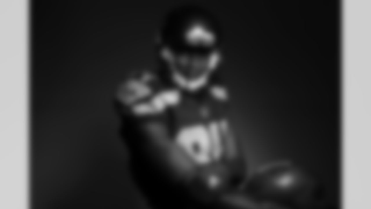 Seattle Seahawks wide receiver Amara Darboh (84) poses for a portrait during the NFLPA Rookie Premiere on Saturday, May 20, 2017 in Los Angeles. (Ben Liebenberg/NFL)