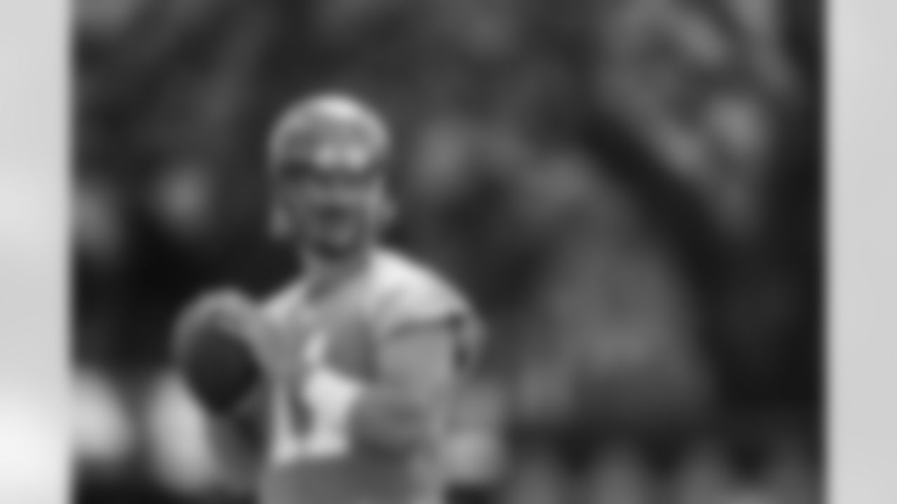 TAMPA, FL - May 18, 2022 - Quarterback Blaine Gabbert #11 of the Tampa Bay Buccaneers during OTA's at AdventHealth Training Center. Photo By Tori Richman/Tampa Bay Buccaneers