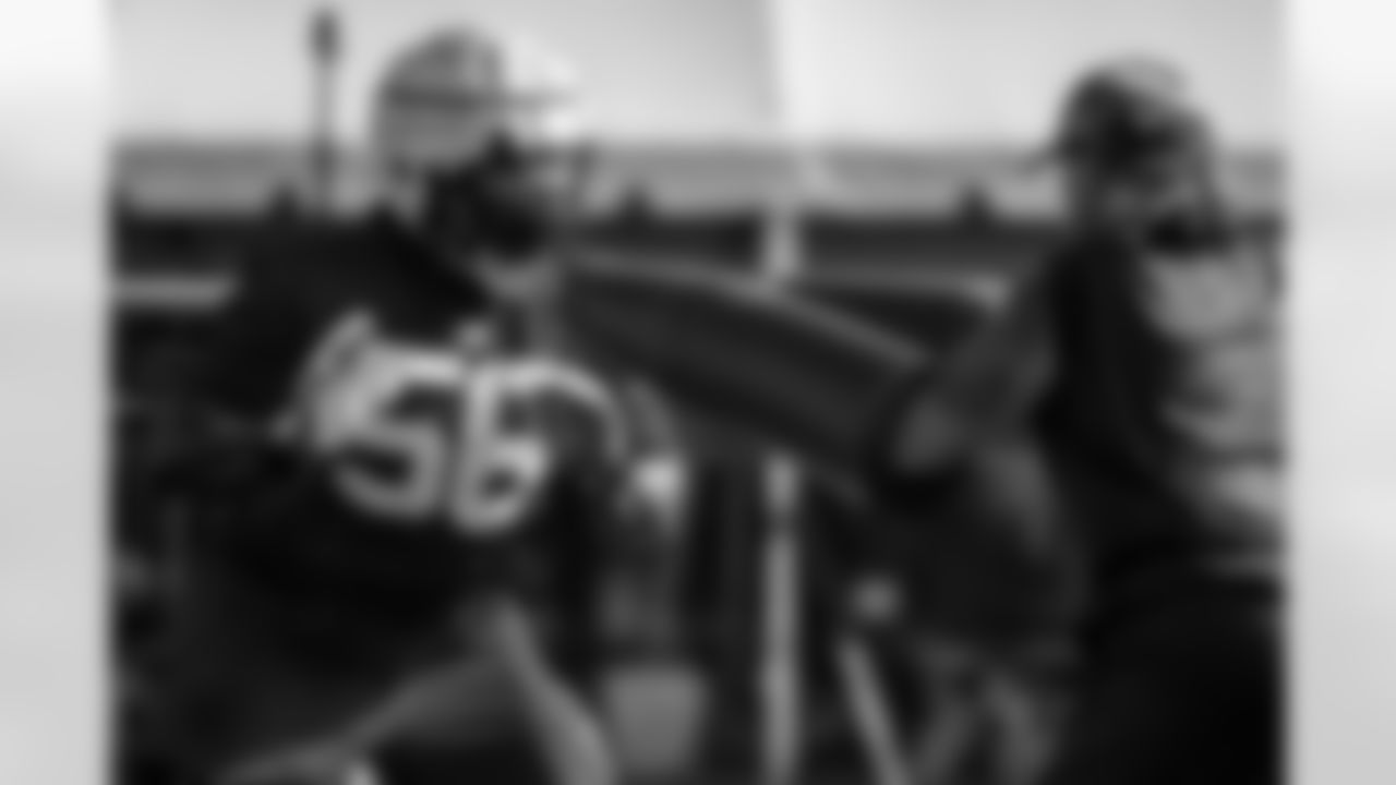 TAMPA, FL - July 29, 2022 - Defensive Tackle Rakeem Nunez-Roches #56 of the Tampa Bay Buccaneers during 2022 Training Camp practice at AdventHealth Training Center. Photo By Tori Richman/Tampa Bay Buccaneers