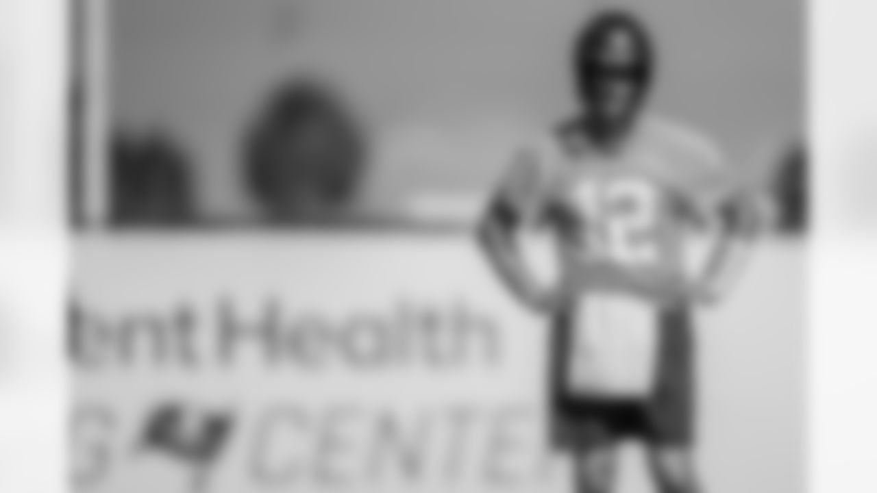 TAMPA, FL - June 07, 2022 - Quarterback Tom Brady #12 of the Tampa Bay Buccaneers during Minicamp at AdventHealth Training Center. Photo By Kyle Zedaker/Tampa Bay Buccaneers