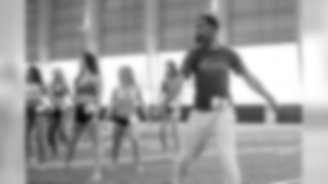 TAMPA, FLORIDA - MARCH 30, 2019: Tampa Bay Buccaneers Cheerleaders Auditions at the AdventHealth Training Center Indoor Facility. (Photo by Matt May/Tampa Bay Buccaneers)
