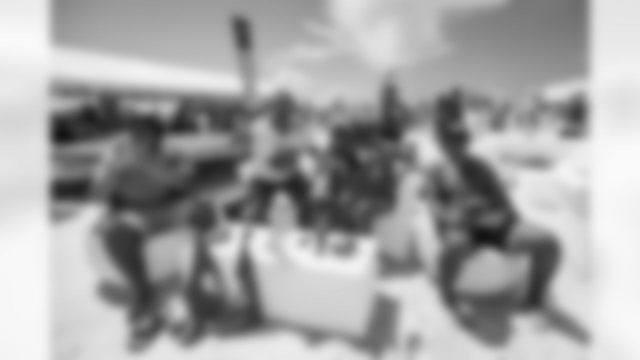 CLEARWATER, FL - September 10, 2023 - Fans during the 2023 Bucs Beach Bash Watch Party at TradeWinds Island Resorts. Photo By Doug DeFelice/Tampa Bay Buccaneers
