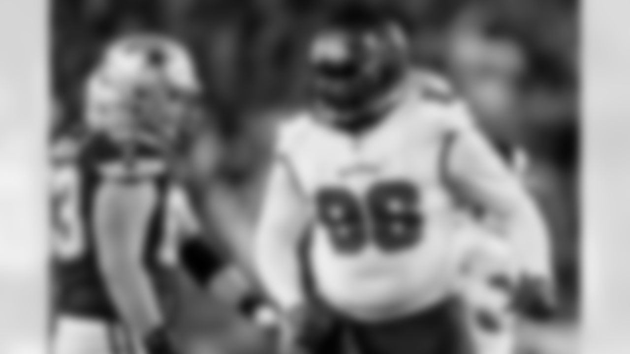 TAMPA, FL - January 16, 2023 - Defensive Lineman Akiem Hicks #96 of the Tampa Bay Buccaneers during the NFC Wild Card game between the Dallas Cowboys and Tampa Bay Buccaneers. The Bucs lost the game, 31-14. Photo By Kyle Zedaker/Tampa Bay Buccaneers