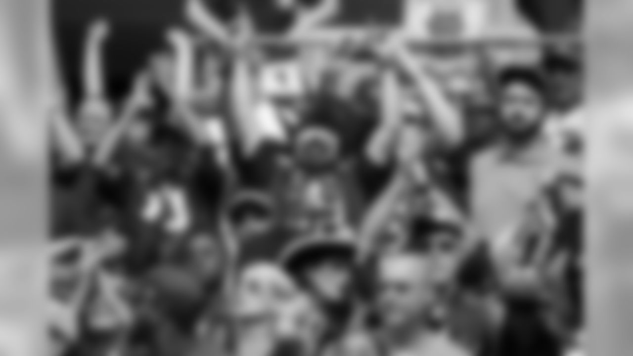 TAMPA, FL - AUGUST 28, 2018 - Fans during a fan photoshoot at Raymond James Stadium in Tampa, FL. Photo By Kyle Zedaker/Tampa Bay Buccaneers