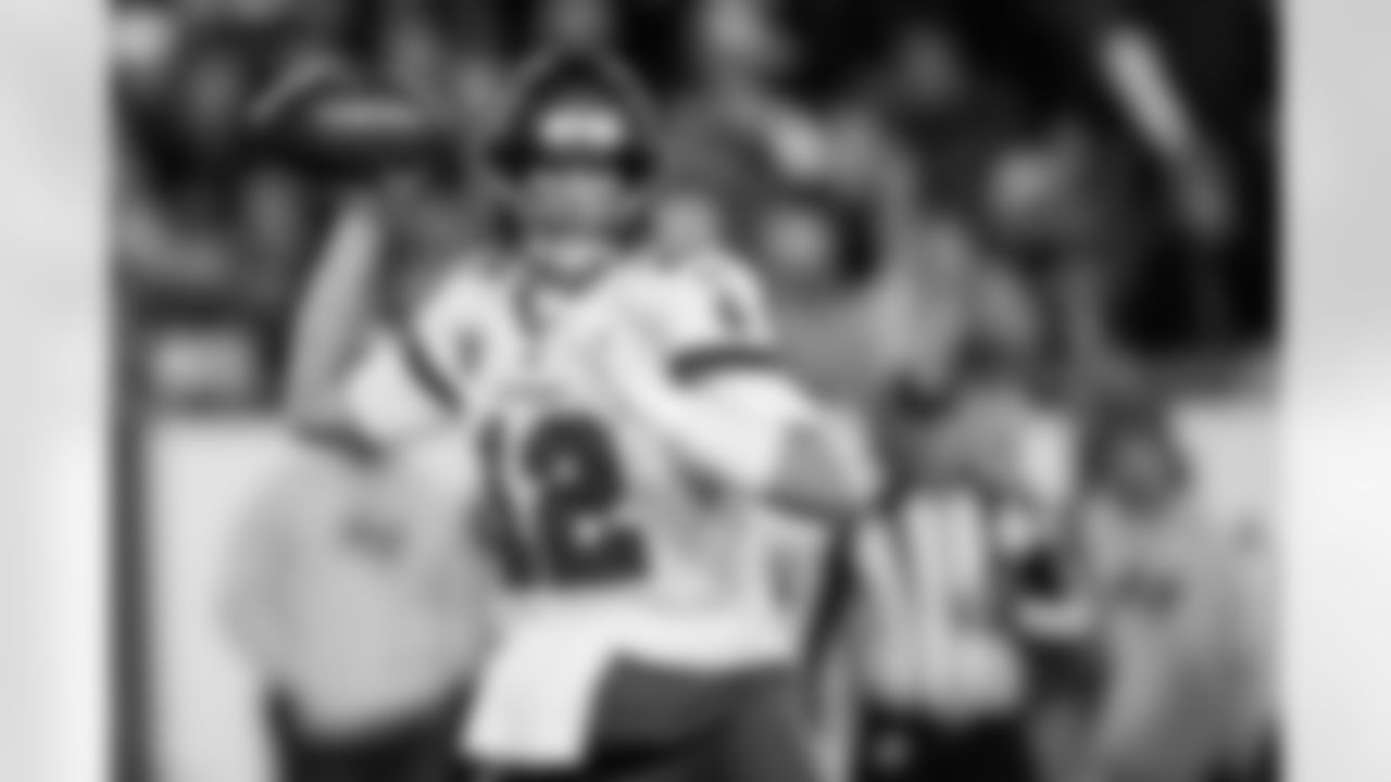 TAMPA, FL - January 16, 2023 - Quarterback Tom Brady #12 of the Tampa Bay Buccaneers during the NFC Wild Card game between the Dallas Cowboys and Tampa Bay Buccaneers. The Bucs lost the game, 31-14. Photo By Tori Richman/Tampa Bay Buccaneers