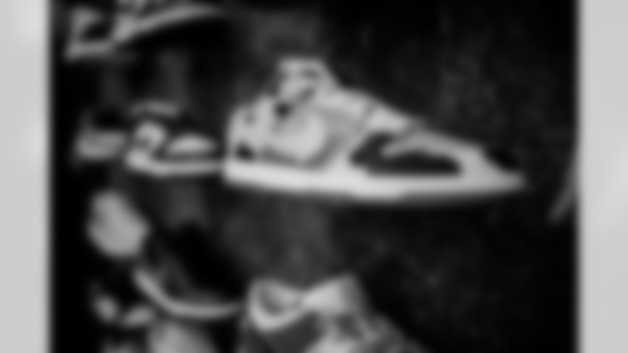 TAMPA, FL - May 03, 2022 - Sneakers during an episode of The Bay at Soleciety Sneaker Boutique. Photo By Kyle Zedaker/Tampa Bay Buccaneers