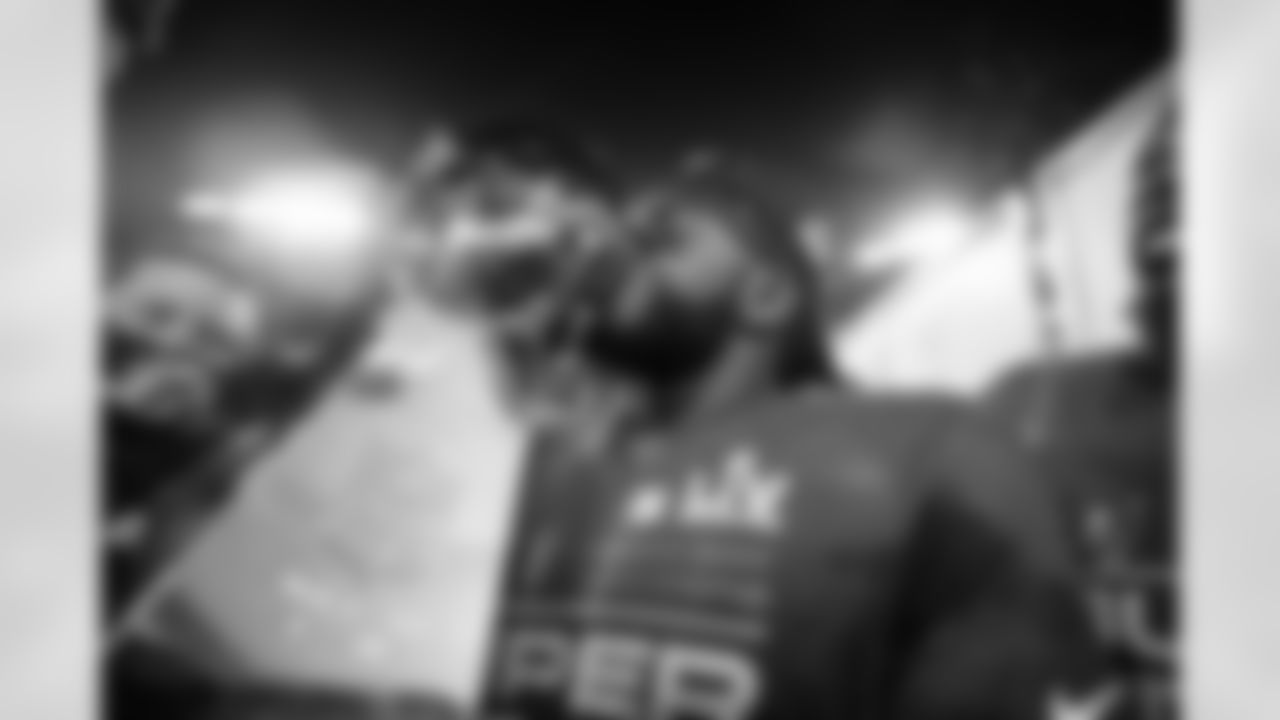 TAMPA, FL - FEBRUARY 07, 2021 - Wide Receiver Chris Godwin #14 of the Tampa Bay Buccaneers after Super Bowl LV between the Kansas City Chiefs and Tampa Bay Buccanerers at Raymond James Stadium. The Buccaneers won the game, 31-9. Photo By Tori Richman/Tampa Bay Buccaneers
