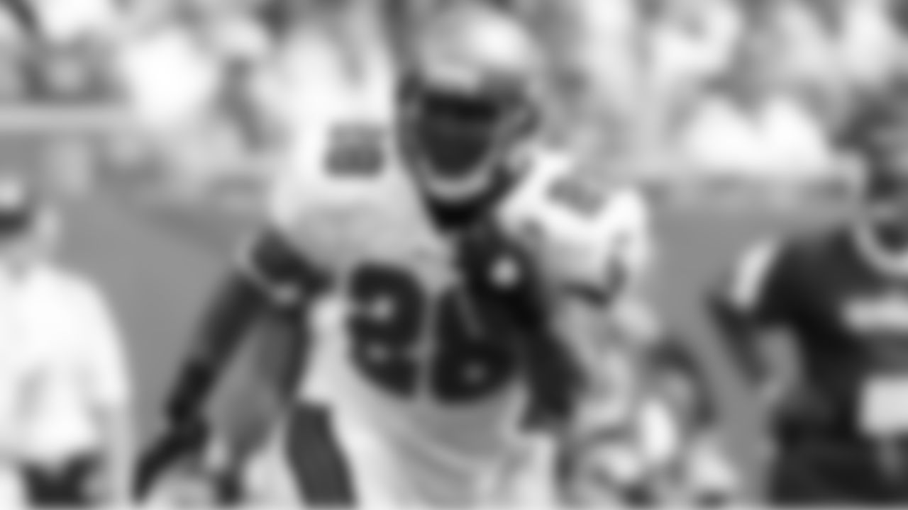 28 RB Derrick Ward rushed for 62 yards and produced one touchdown in the game