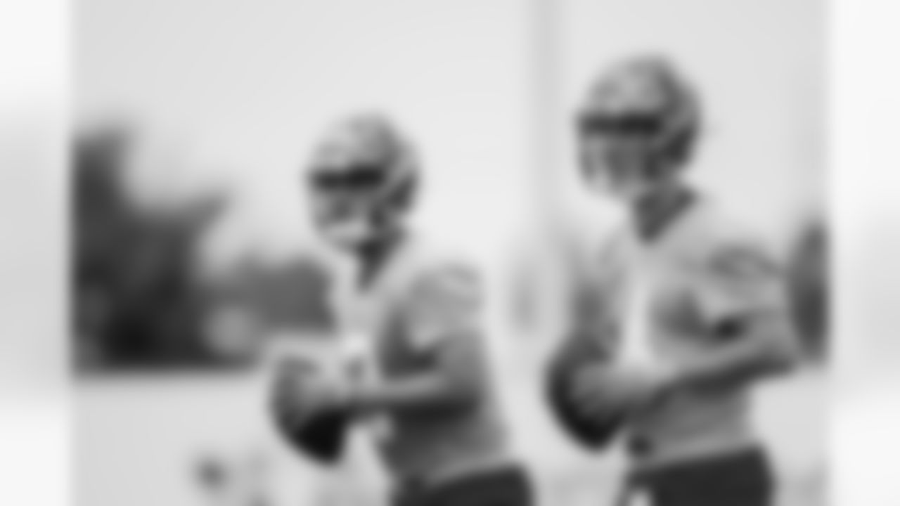 TAMPA, FL - May 13, 2022 - Quarterback Peyton Ramsey #4 of the Tampa Bay Buccaneers during 2022 Rookie Mini Camp at AdventHealth Training Center. Photo By Tori Richman/Tampa Bay Buccaneers
