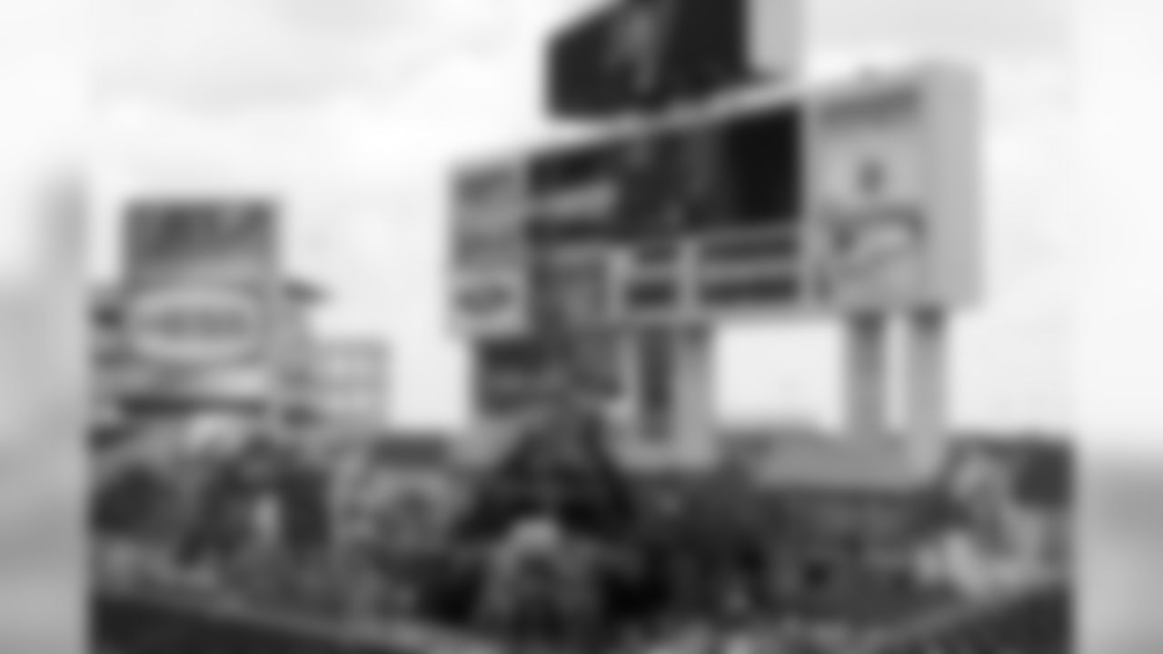 The BucVision VideoBoards showed the Bucs' new highlight film during most of the event