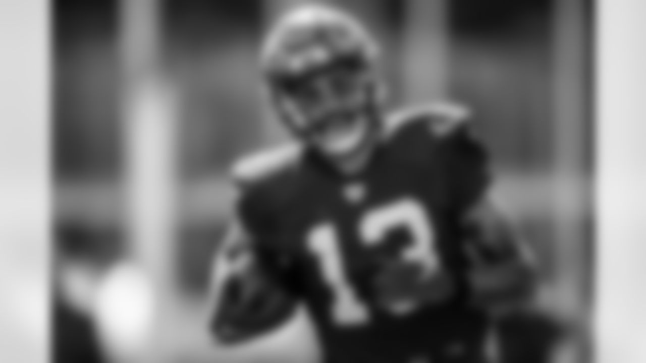 TAMPA, FL - SEPTEMBER 24, 2020 - Wide Receiver Mike Evans #13 of the Tampa Bay Buccaneers during practice at AdventHealth Training Center. Photo By Tori Richman/Tampa Bay Buccaneers