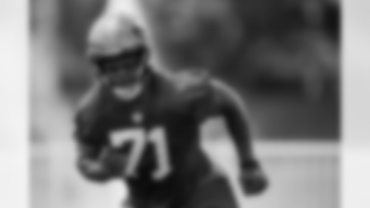 TAMPA, FL - May 18, 2022 - Defensive Lineman Mike Greene #71 of the Tampa Bay Buccaneers during OTA's at AdventHealth Training Center. Photo By Tori Richman/Tampa Bay Buccaneers