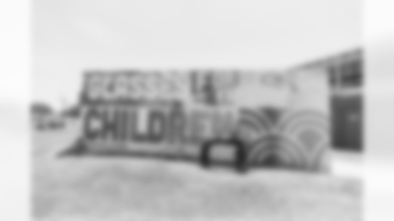 TAMPA, FL - May 10, 2023 - Progress of the Glazer Vision Foundation mural being painted at Armature Works. Photo By Kyle Zedaker/Tampa Bay Buccaneers