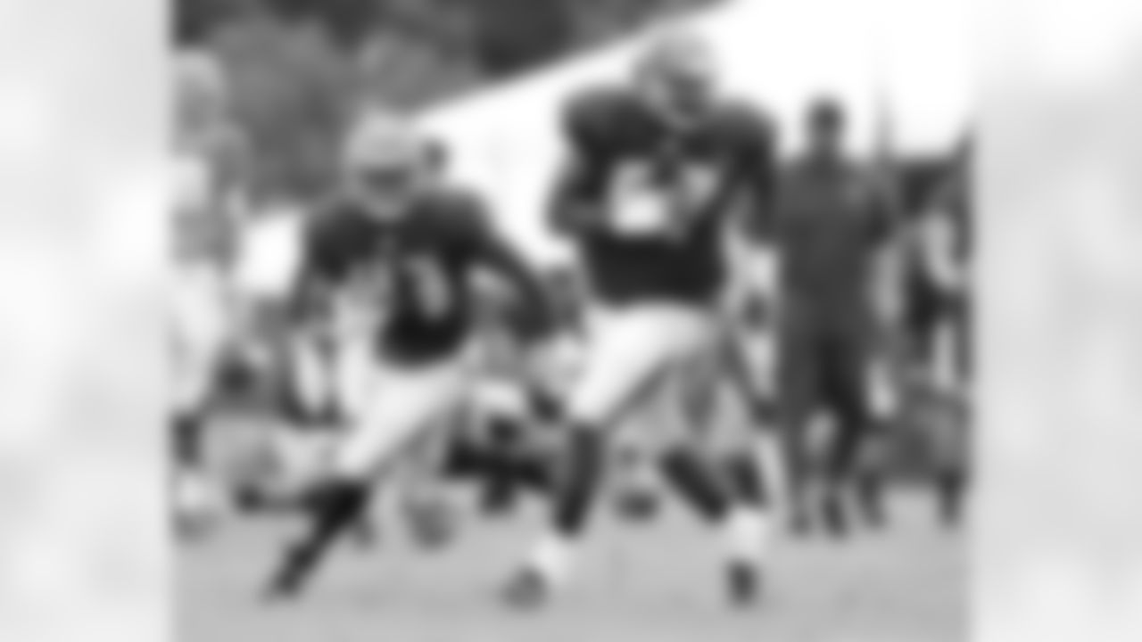 43 RB Peyton Barber and #67 OT Kelby Johnson