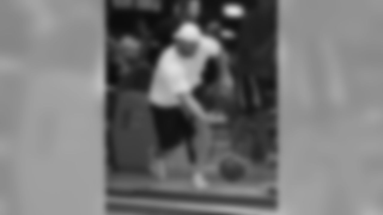 FB Jon Goldsberry lets fly with what he hopes will be a strike