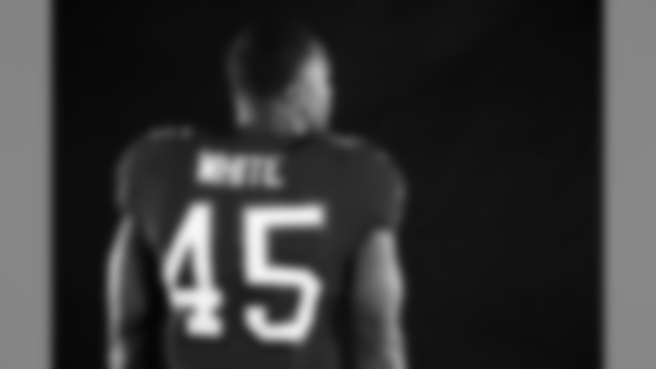TAMPA, FL - Inside Linebacker Devin White #45 in the Buccaneers' new, red and pewter uniform combination. Photo by Tampa Bay Buccaneers
