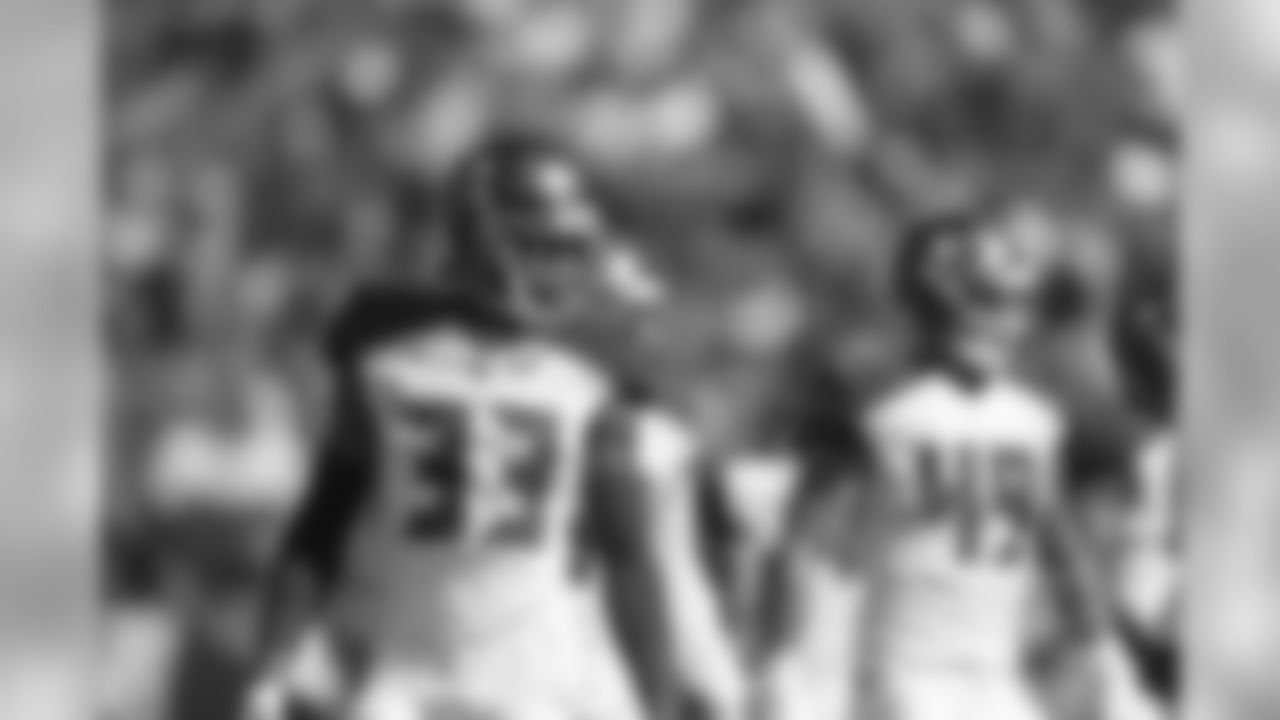 CB Carlton Davis, No. 33 and LB Riley Bullough, No. 49