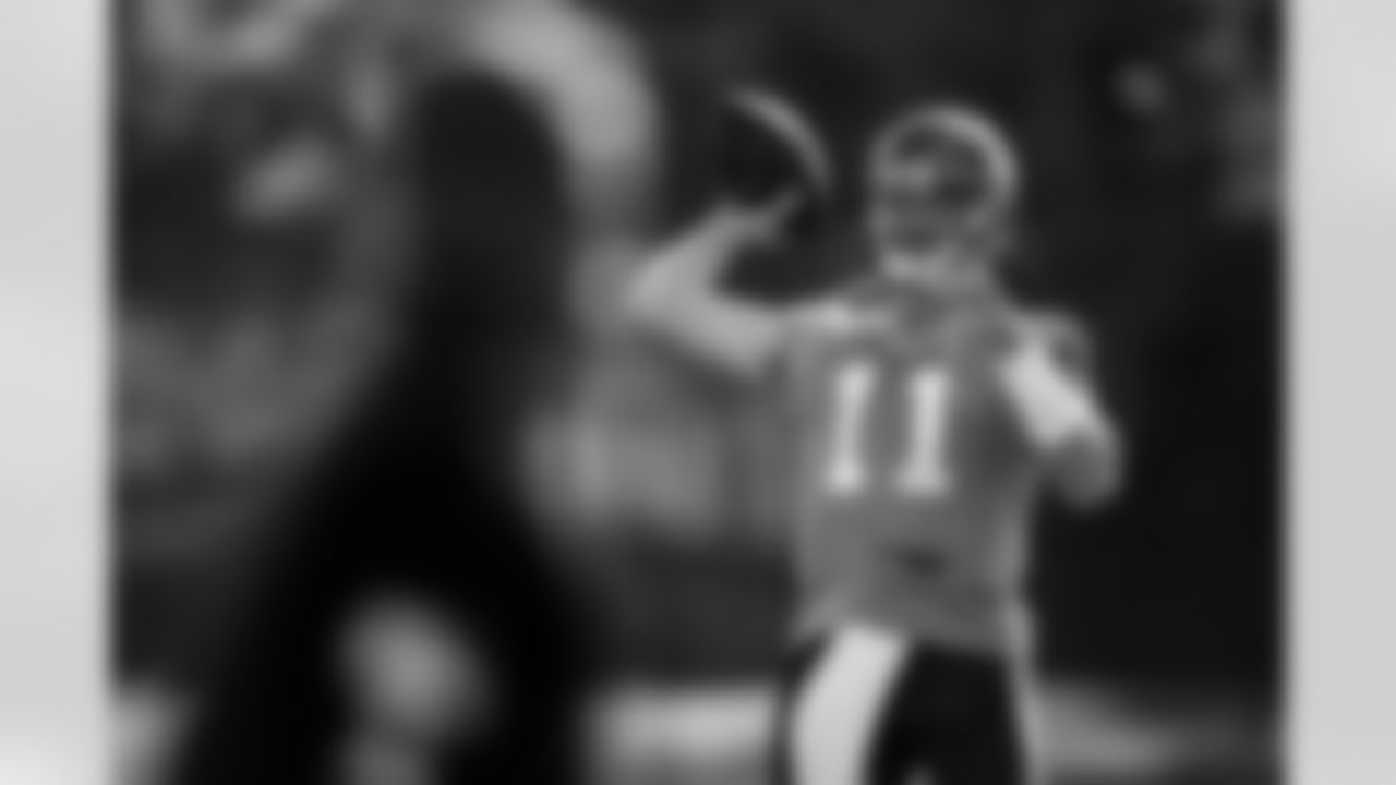 TAMPA, FL - DECEMBER 24, 2020 - Quarterback Blaine Gabbert #11 of the Tampa Bay Buccaneers during practice at AdventHealth Training Center. Photo By Kyle Zedaker/Tampa Bay Buccaneers