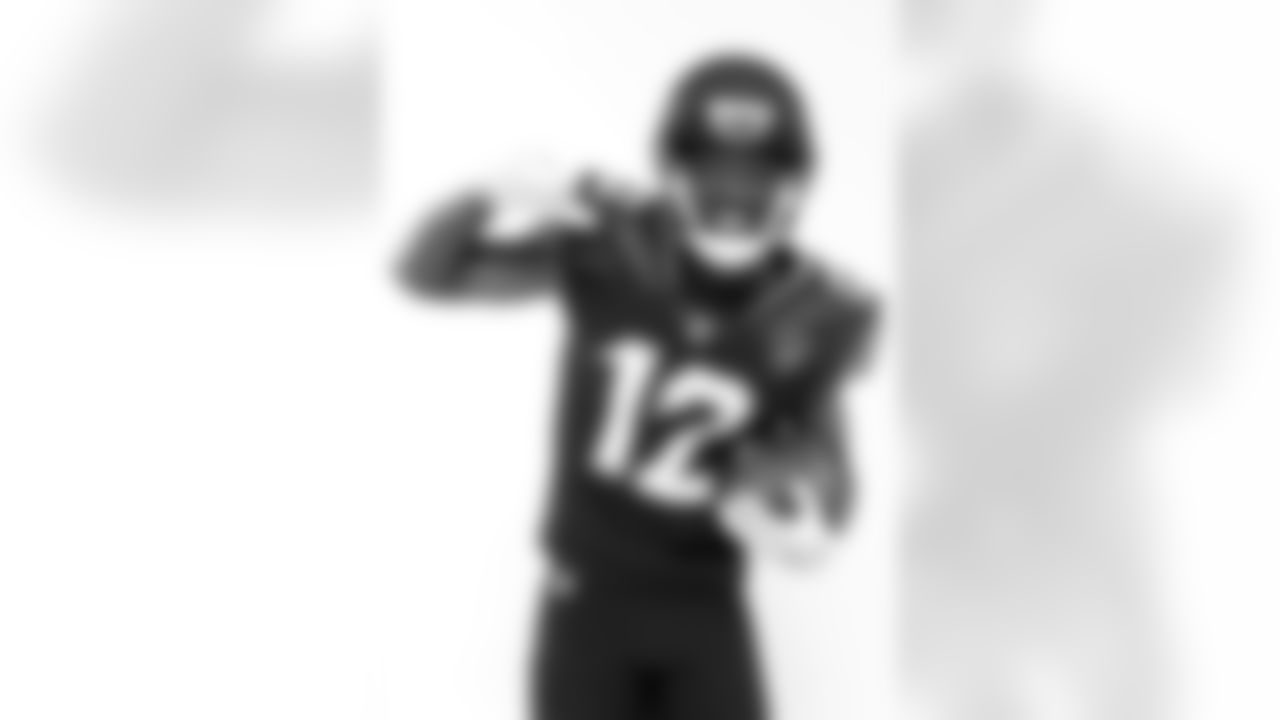 Jacksonville Jaguars rookie receiver Dede Westbrook (12) poses for a portrait during the NFLPA Rookie Premiere on Saturday, May 20, 2017 in Los Angeles. (Ben Liebenberg/NFL)