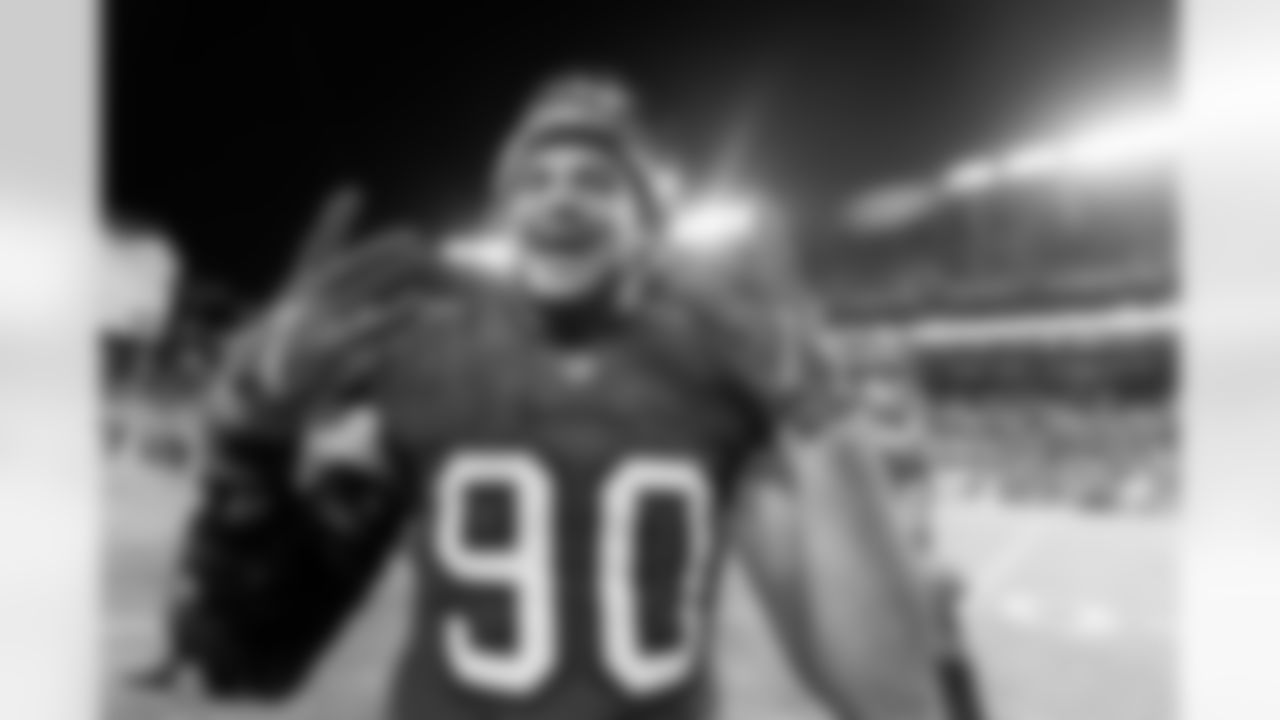 TAMPA, FL - December 05, 2022 - Defensive Lineman Logan Hall #90 of the Tampa Bay Buccaneers after the game between the New Orleans Saints and Tampa Bay Buccaneers at Raymond James Stadium. The Buccaneers won the game, 17-16. Photo By Kyle Zedaker/Tampa Bay Buccaneers
