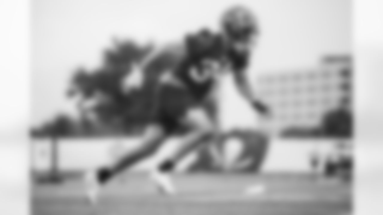 TAMPA, FL - May 13, 2022 - Safety Nolan Turner #34 of the Tampa Bay Buccaneers during 2022 Rookie Mini Camp at AdventHealth Training Center. Photo By Tori Richman/Tampa Bay Buccaneers