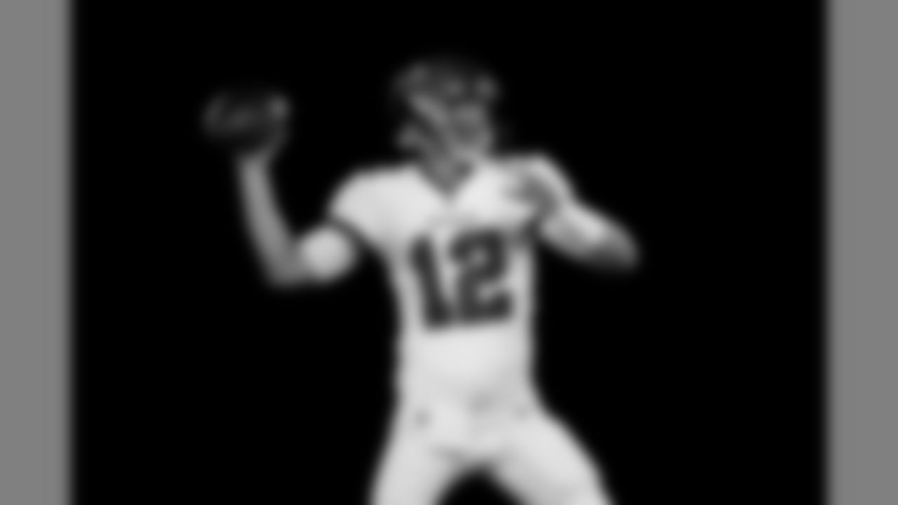 TAMPA, FL - MAY 11, 2020 - Quarterback Tom Brady #12 of the Tampa Bay Buccaneers is photographed in uniform for the first time as a member of the Bucs. Photo By Matt May/Tampa Bay Buccaneers