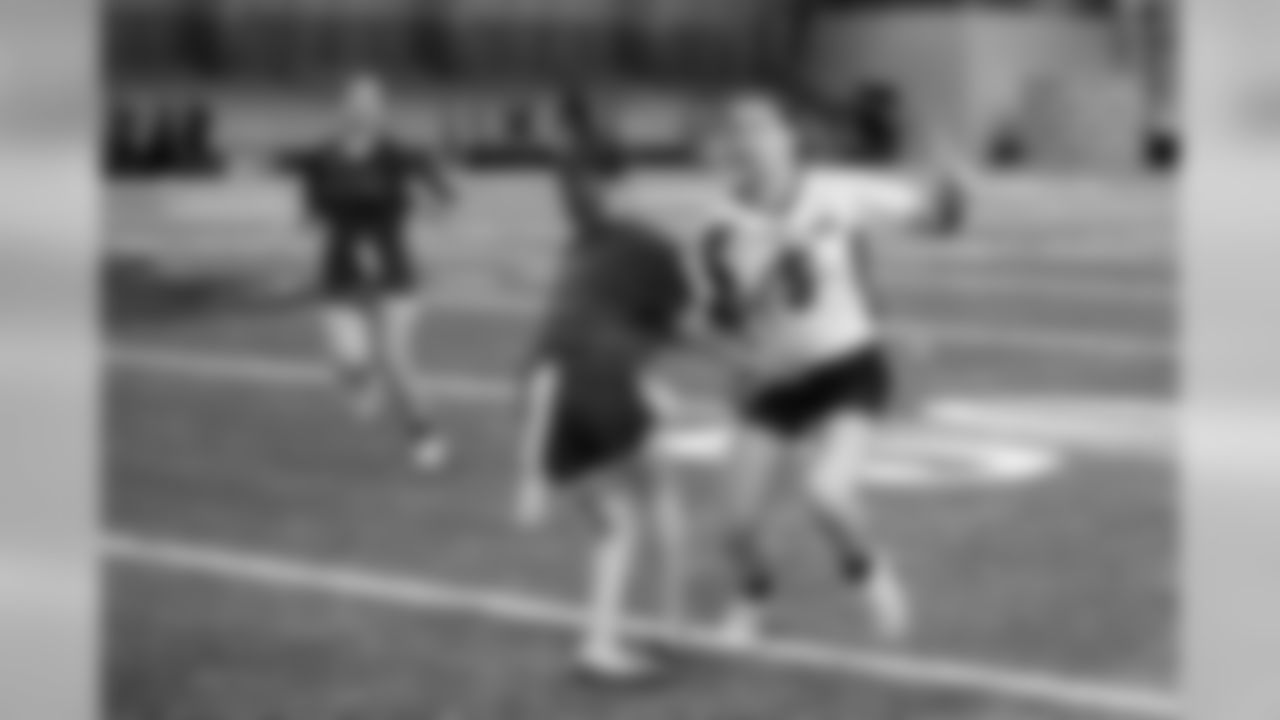 TAMPA, FL - FEBRUARY 26, 2020 - Female athletes compete on Day 1 of the 2020 Girls Flag Football Preseason Classic at AdventHealth Training Center. Photo By Kyle Zedaker/Tampa Bay Buccaneers