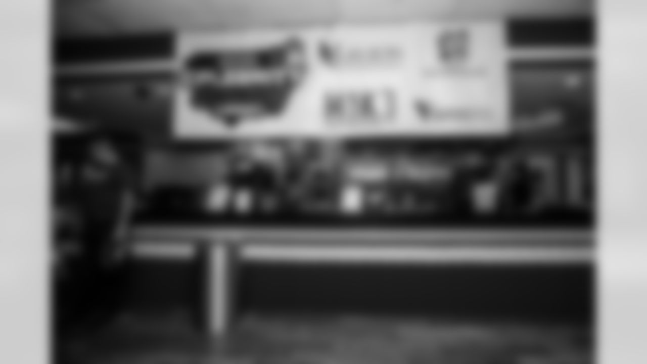 TAMPA, FL - JUNE 10, 2021 - Signage during the Mike Evans Family Foundation Celebrity Bowling Night at AMF University Lanes. Photo By Tori Richman/Tampa Bay Buccaneers