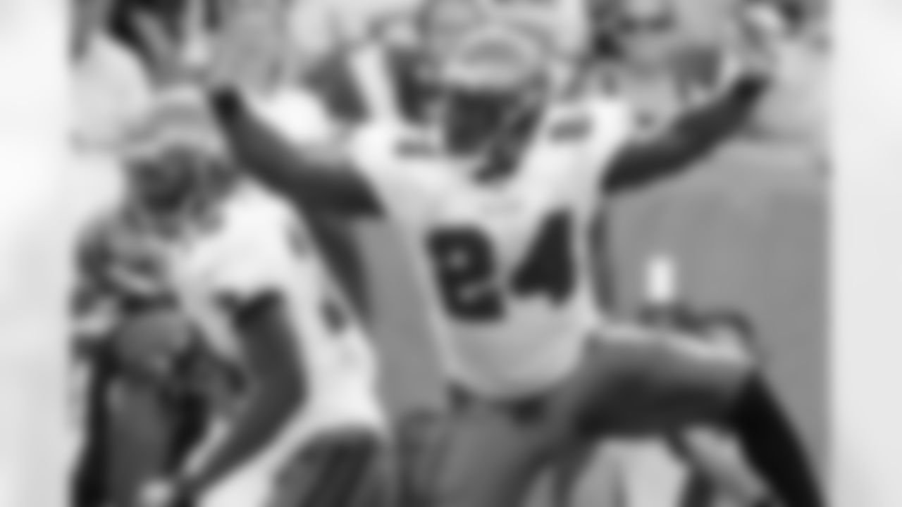 24 RB Cadillac Williams had 11 carries in the game