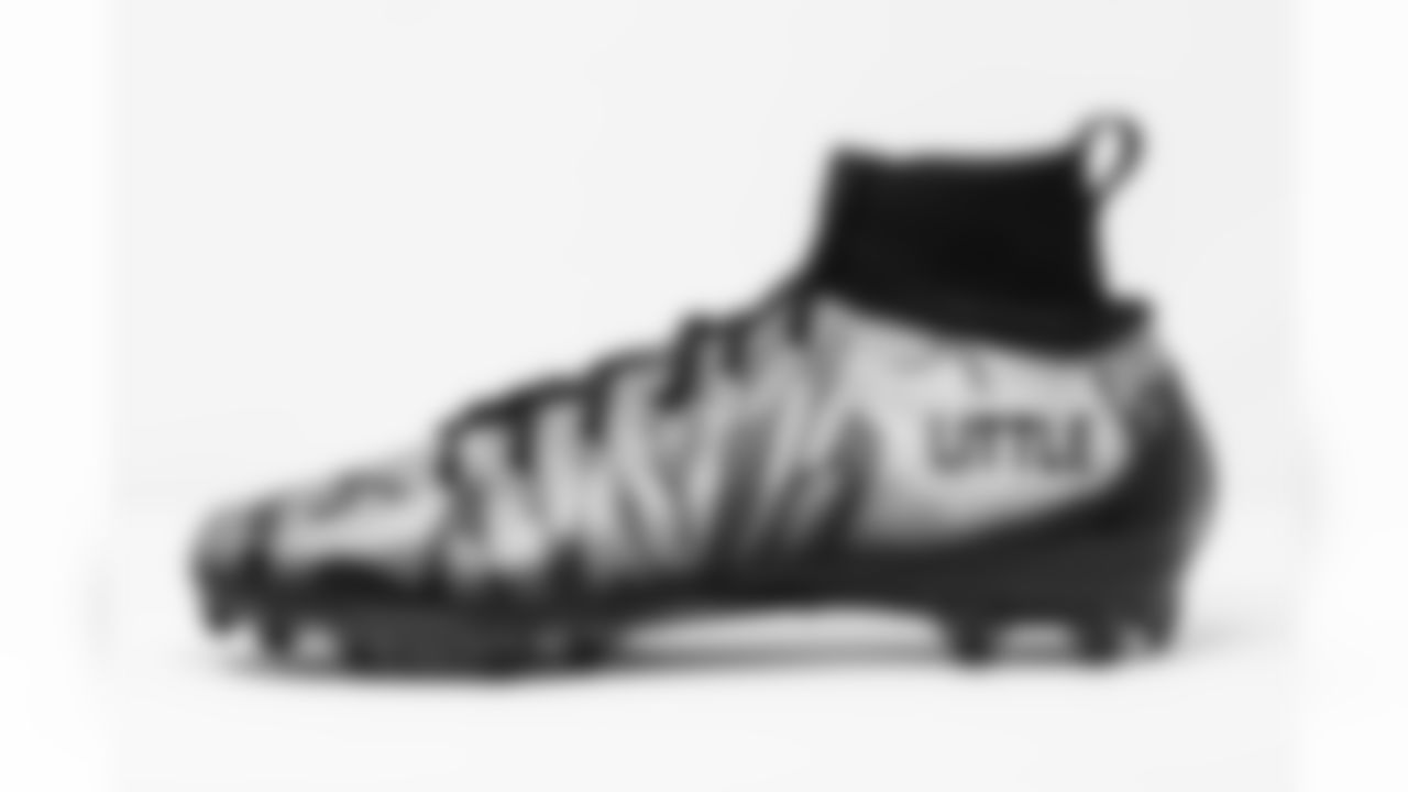 TAMPA, FL - DECEMBER 02, 2020 - Outside Linebacker Quinton Bell #57 of the Tampa Bay Buccaneers' cleats for My Cause My Cleats. Photo By Kyle Zedaker/Tampa Bay Buccaneers