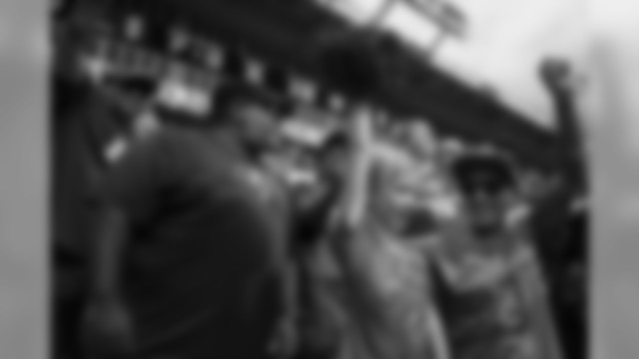 TAMPA, FL - AUGUST 28, 2018 - Fans during a fan photoshoot at Raymond James Stadium in Tampa, FL. Photo By Kyle Zedaker/Tampa Bay Buccaneers