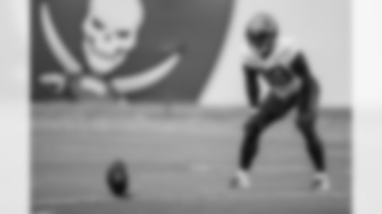 TAMPA, FL - May 13, 2023 - Wide Receiver Emmanuel Daigbe #89 of the Tampa Bay Buccaneers during 2023 Rookie Mini Camp at AdventHealth Training Center. Photo By Kyle Zedaker/Tampa Bay Buccaneers