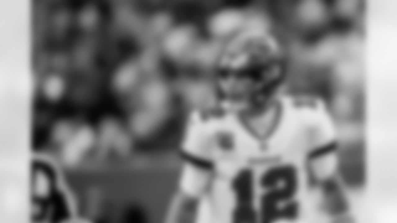 EAST RUTHERFORD, NJ - JANUARY 02, 2022 - Quarterback Tom Brady #12 of the Tampa Bay Buccaneers during the game between the Tampa Bay Buccaneers and New York Jets at MetLife Stadium. The Buccaneers won the game, 28-24. Photo By Tori Richman/Tampa Bay Buccaneers
