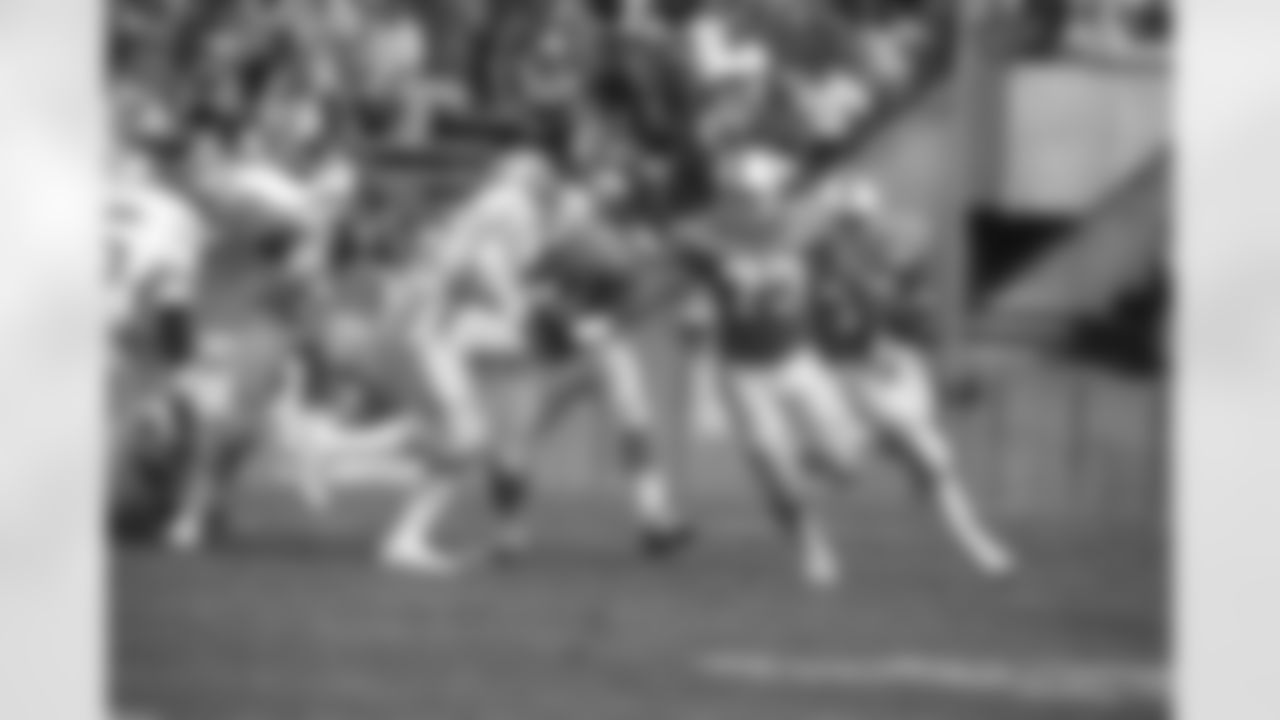 TAMPA, FL - SEPTEMBER 16: Offensive Tackle Ron Heller #73 of the Tampa Bay Buccaneers looks to block against the Detroit Lions at Tampa Stadium on September 16, 1984 in Tampa, Florida. The Buccaneers won 21-17 (photo by Allen's Studio/Tampa Bay Buccaneers)