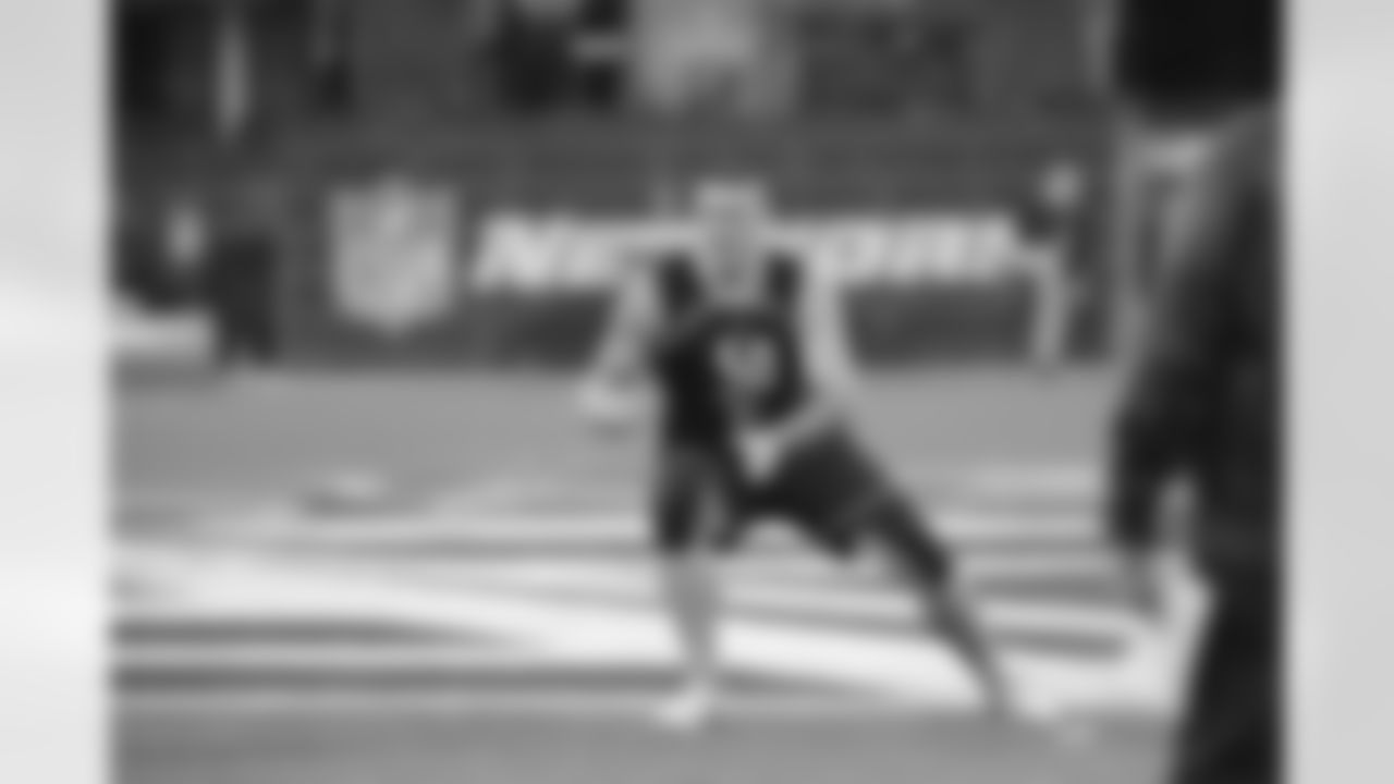 San Diego State offensive lineman Tyler Roemer runs the 40-yard dash in this pan motion image during the NFL football scouting combine in Indianapolis, Thursday, Feb. 28, 2019. (AP Photo/AJ Mast)