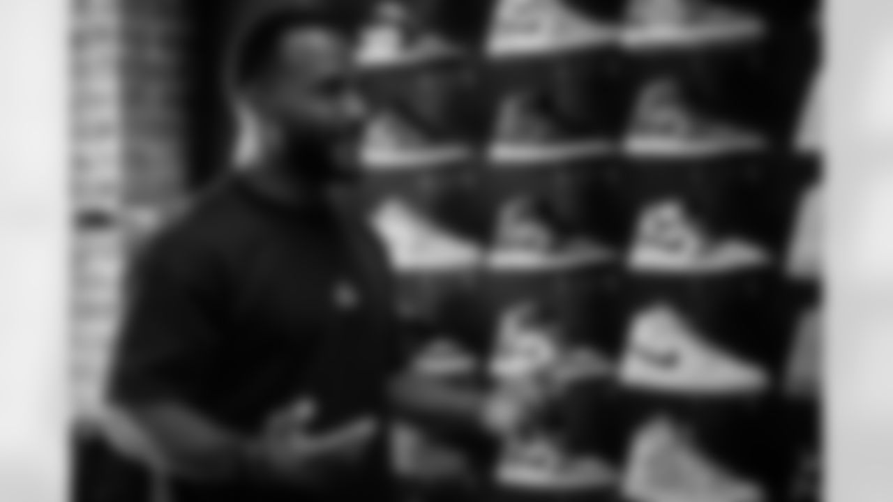 TAMPA, FL - May 03, 2022 - Sneakers during an episode of The Bay at Soleciety Sneaker Boutique. Photo By Kyle Zedaker/Tampa Bay Buccaneers