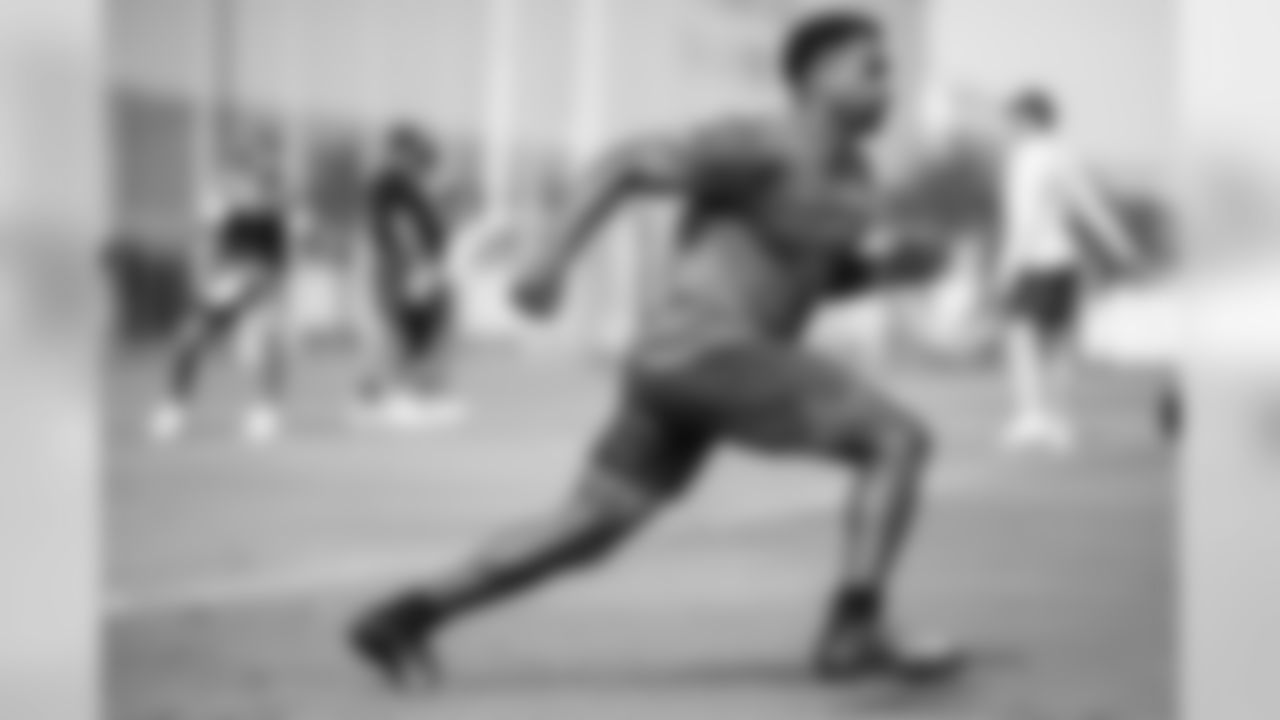 TAMPA, FL - JULY 30, 2020 - Running Back Raymond Calais #43 of the Tampa Bay Buccaneers during Day 2 of QB School prior to 2020 Training Camp at AdventHealth Training Center. Photo By Kyle Zedaker/Tampa Bay Buccaneers