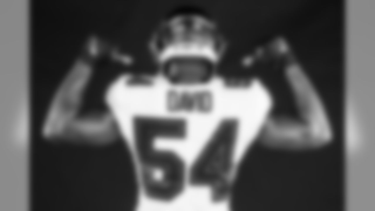 TAMPA, FL - Inside Linebacker Lavonte David #54 in the Buccaneers' new, white uniform. Photo by Tampa Bay Buccaneers